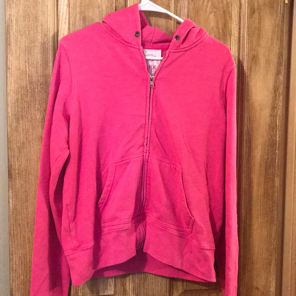 Pink brand jacket zip up